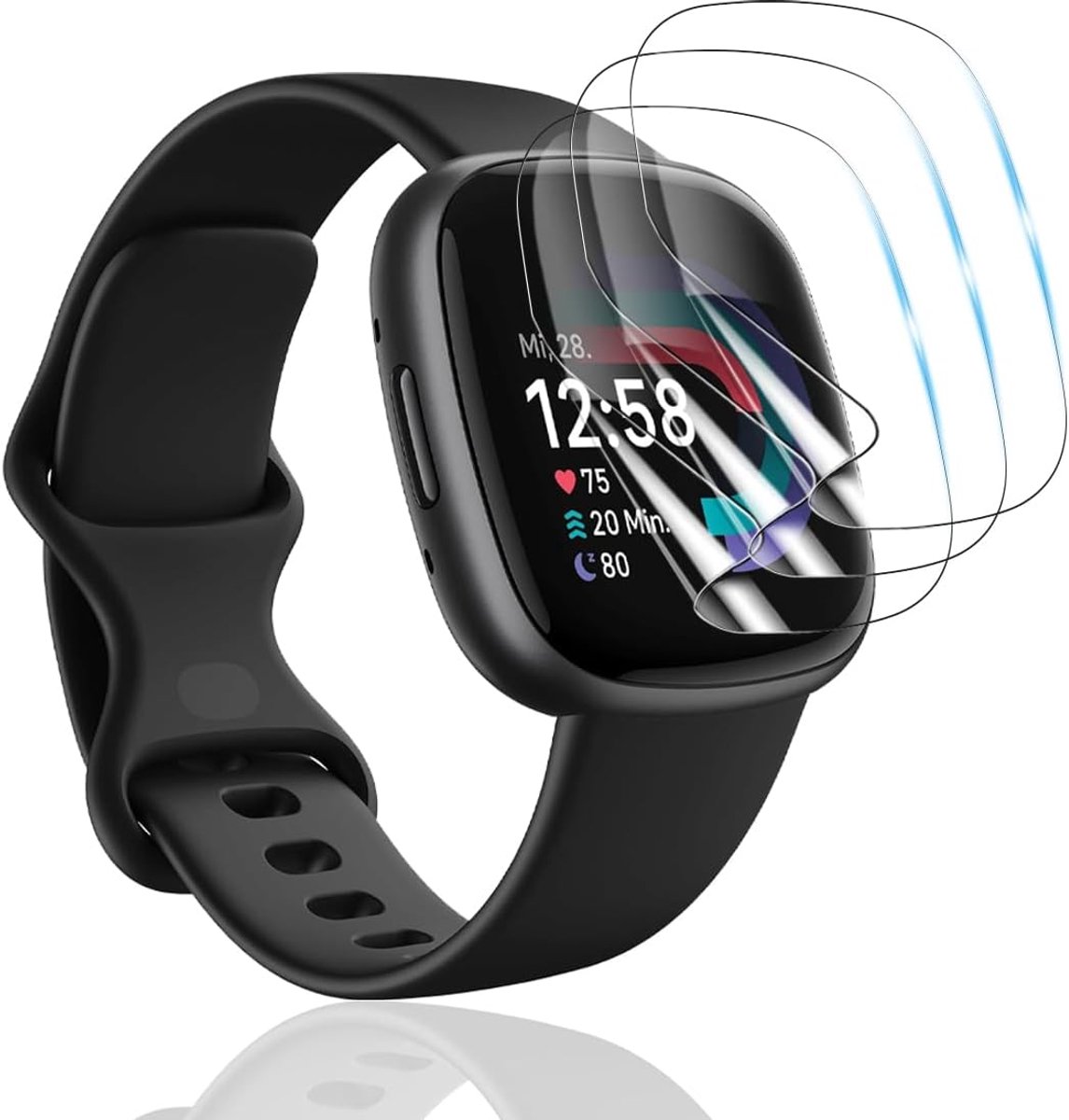 Screen protector voor Versa 4 - full cover - krasbestendig - bubble-free film - ShopVlot