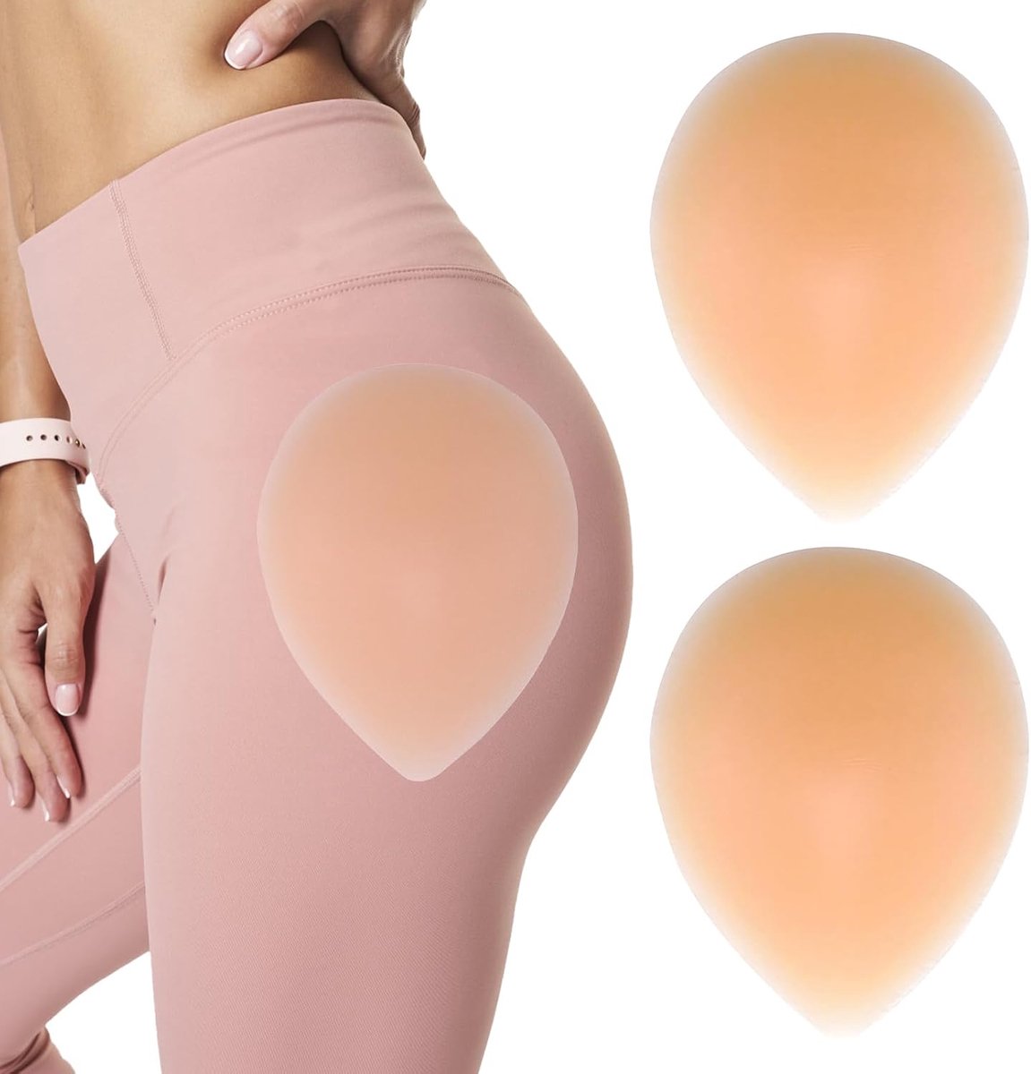 Heupkussens zelfklevend siliconen - natuurlijke huidkleur - comfortabele pasvorm - ideaal voor dagelijks gebruik - ShopVlot