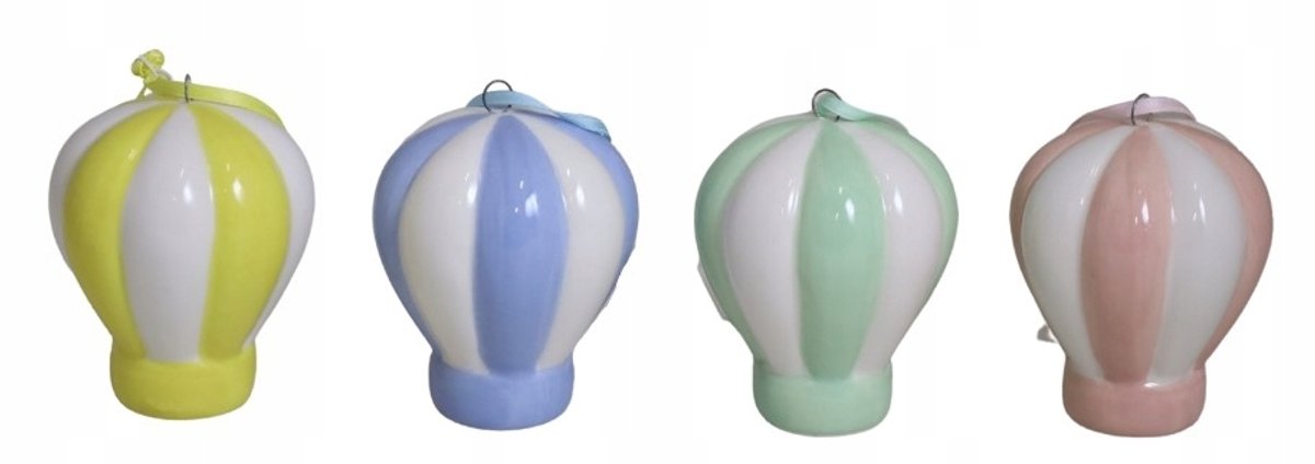 Keramiek Ballon Hanger - Mix Kleuren, 7cm