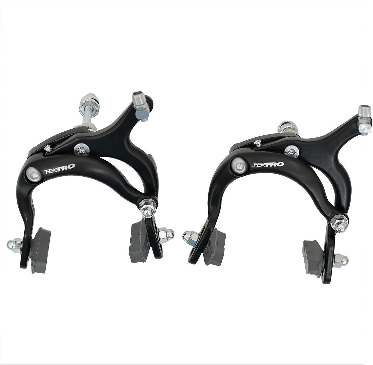 Remklauwen set dual pivot 72-92 mm - zwart aluminium - lichtgewicht 436g - optimale remkracht - ShopVlot