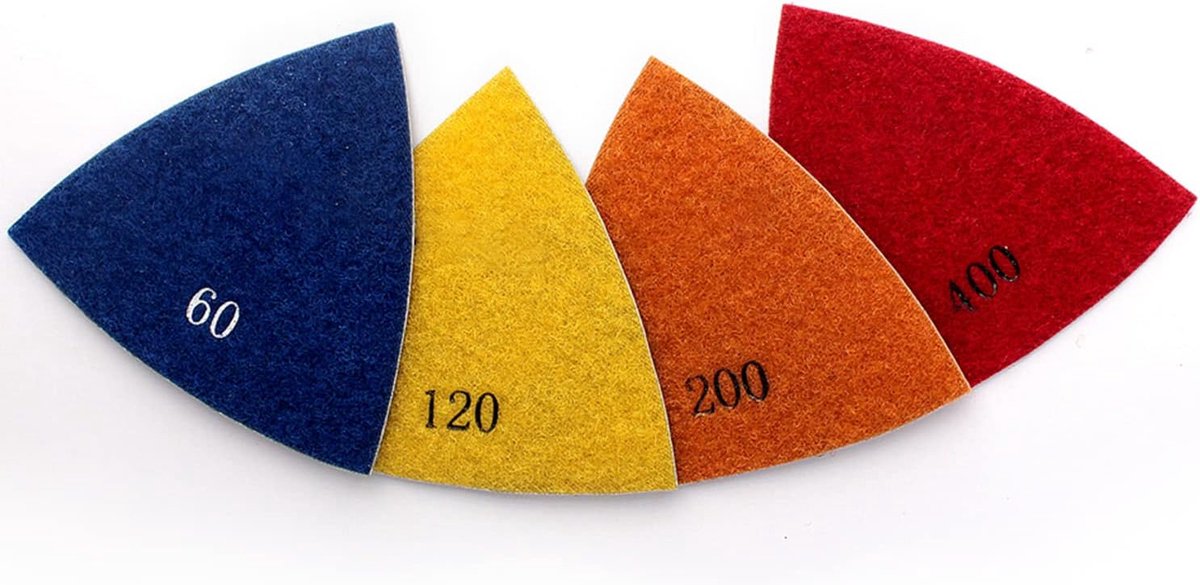 Diamant Schuurpads 80mm - Driehoekig - 4 Stuks - Voor nat en droog slijpen - ShopVlot