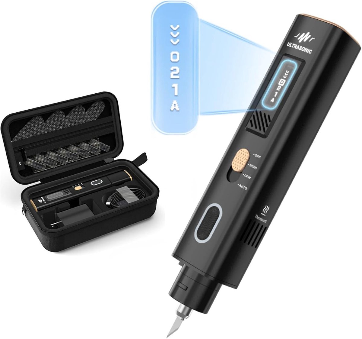 Ultrasone mes snijder 40 kHz - 30 W - 50 messen - ideaal voor precisiewerk - ShopVlot