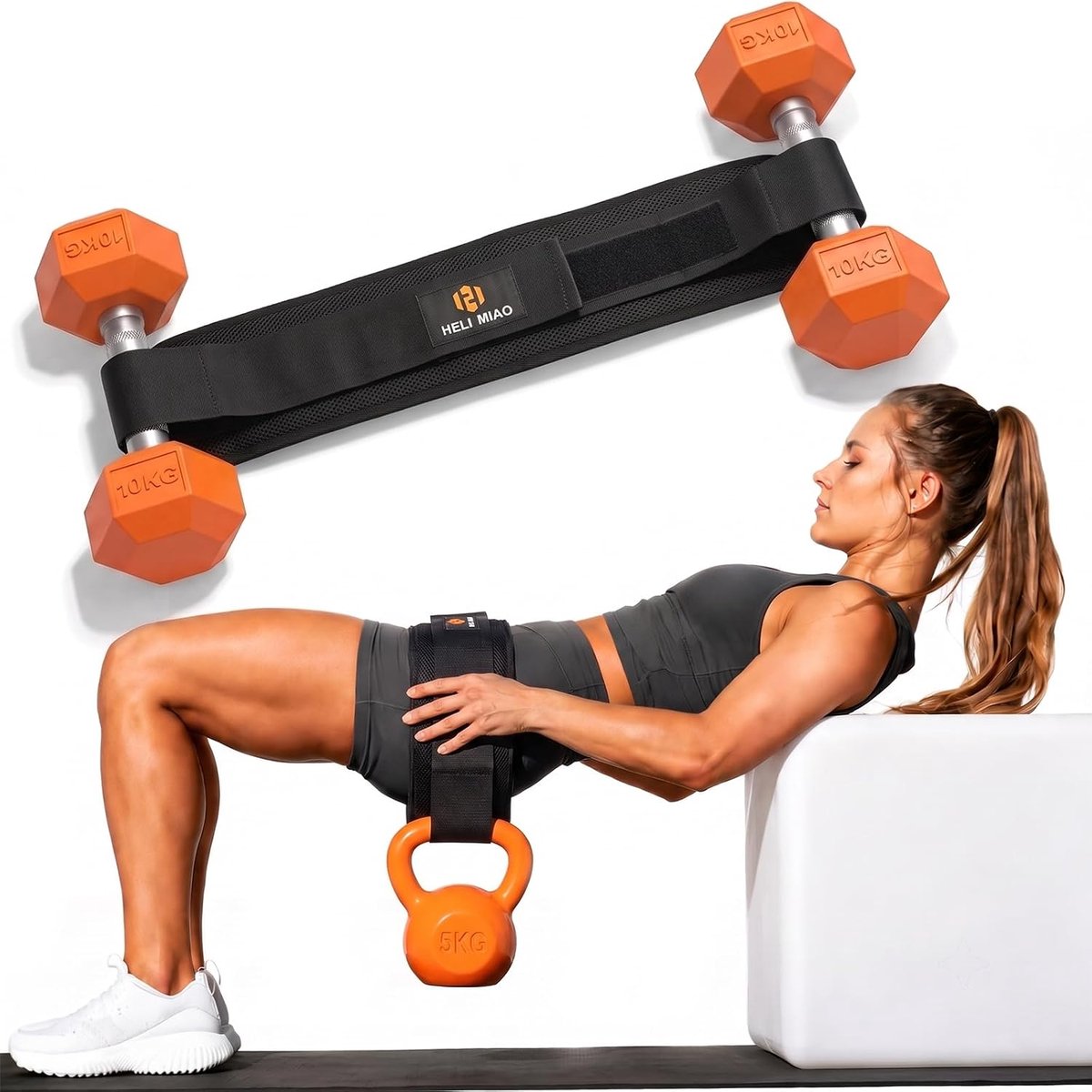 Hip Thrust Belt - Verstelbare riem voor kettlebells - Ideaal voor billen training - Verhoog kracht in heupen en benen - ShopVlot