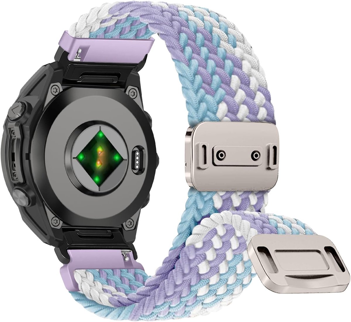 Vervangende Horlogeband 20mm - Nylon - Paars - Comfortabele pasvorm voor sporters - ShopVlot