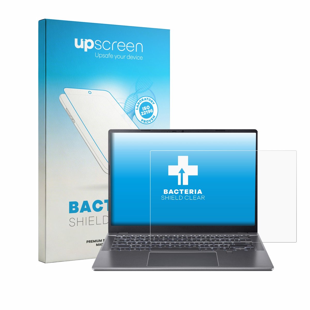 upscreen - Screenprotector voor Acer Chromebook Plus 514 - Folie Beschermfolie transparant antibacterieel