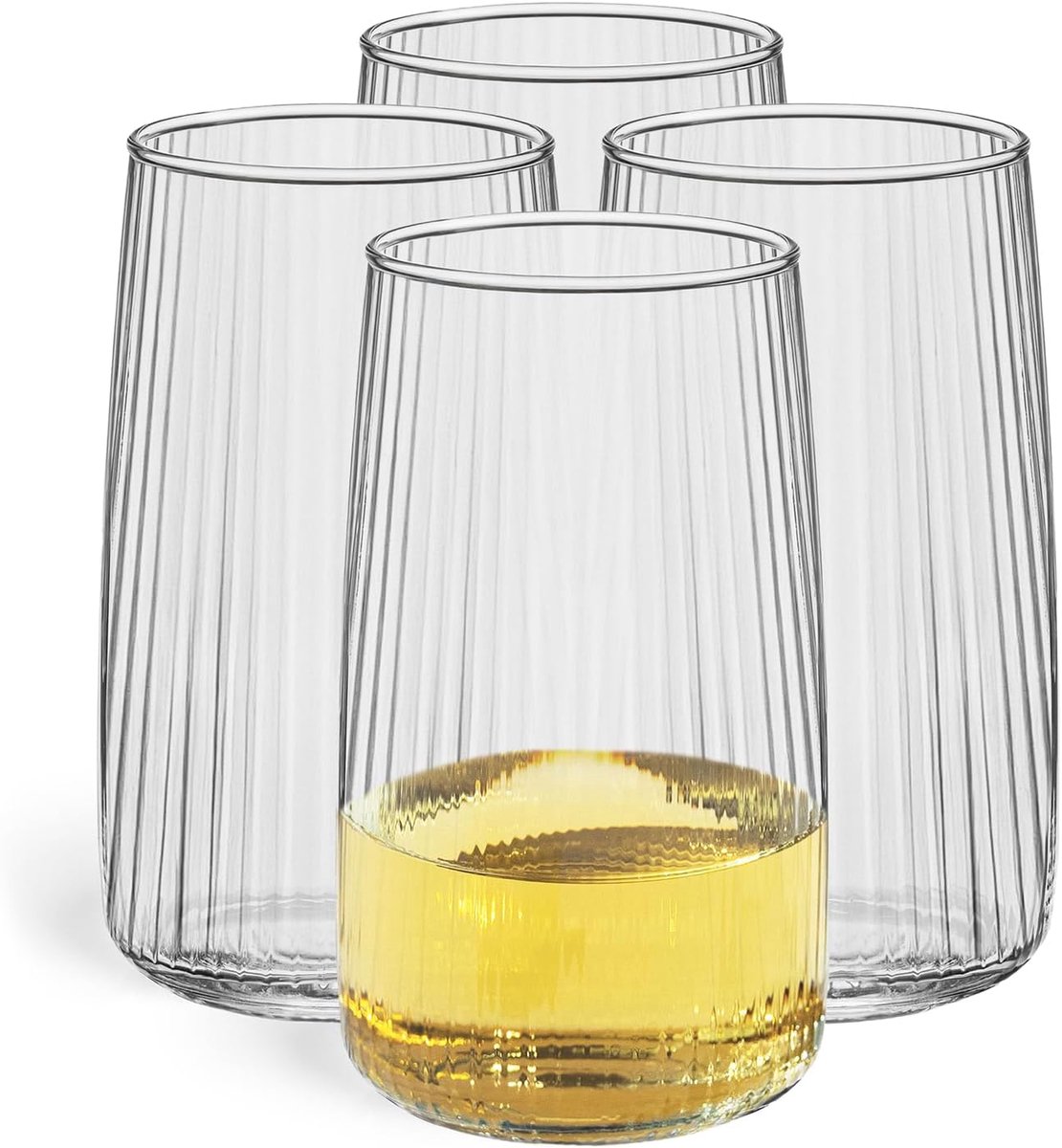Longdrinkglazen set van 4 - 480 ml - heldere highball glazen - vaatwasmachinebestendig - ShopVlot