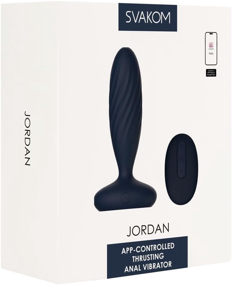 Vibrator met groeven 12cm - Navy Blue - Met afstandsbediening - Voor extra stimulatie - ShopVlot