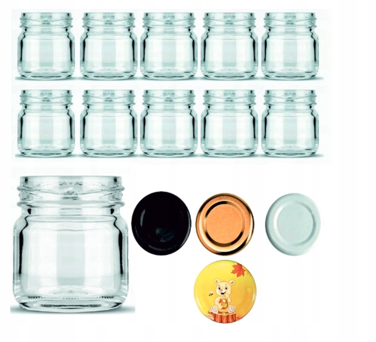 Glazen Potje 40ml - Ideaal voor Honing, Jam, Kruiden & Kaarsen