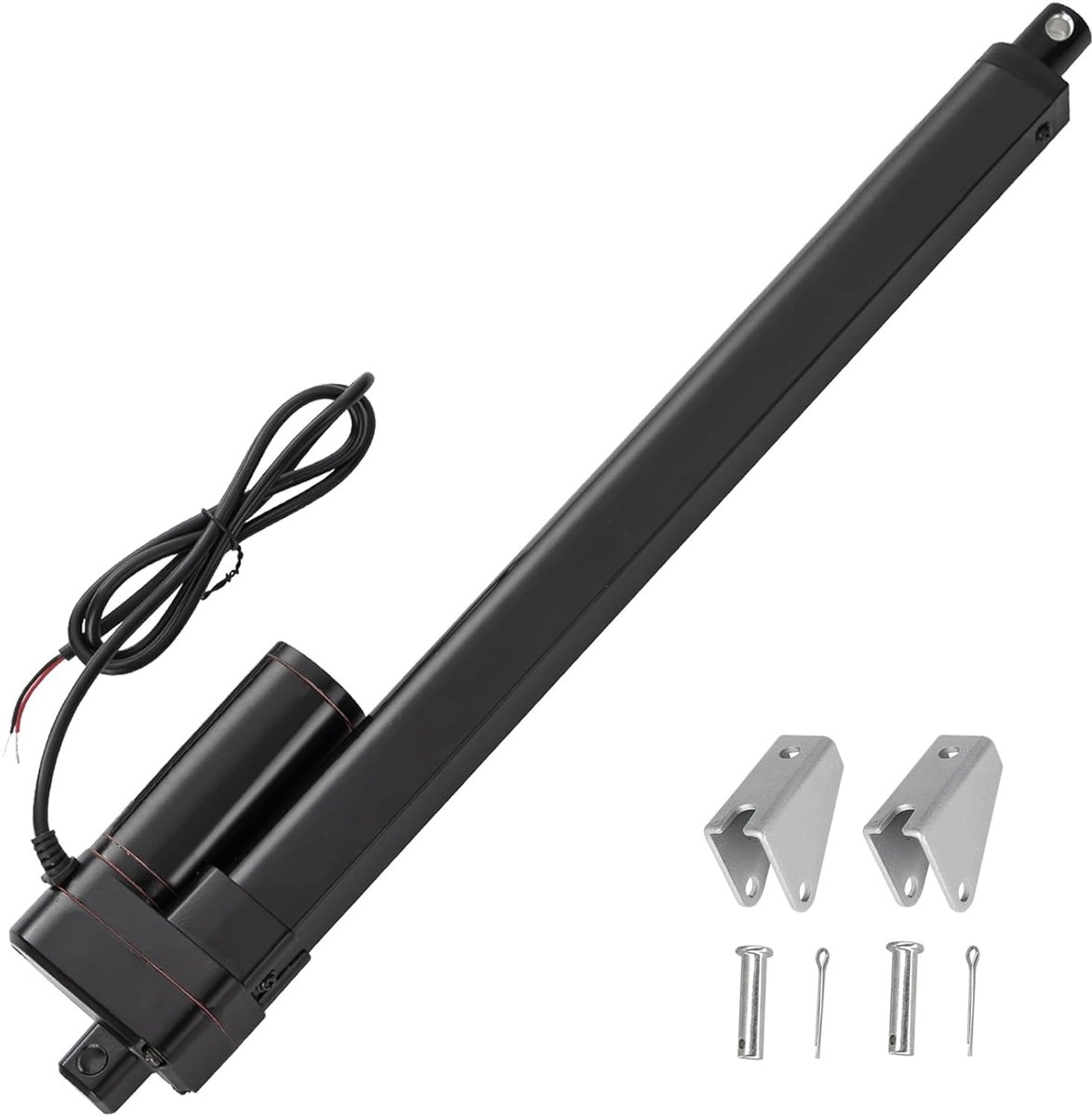 Lineaire actuator 12V 2000N - 350mm slaglengte - IP65 waterdicht - ideaal voor deur opener - ShopVlot