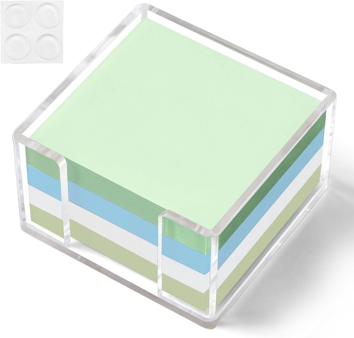 Sticky note houder 3 x 3 inch - helder acryl - duurzaam ontwerp - handige notitieoplossing - ShopVlot