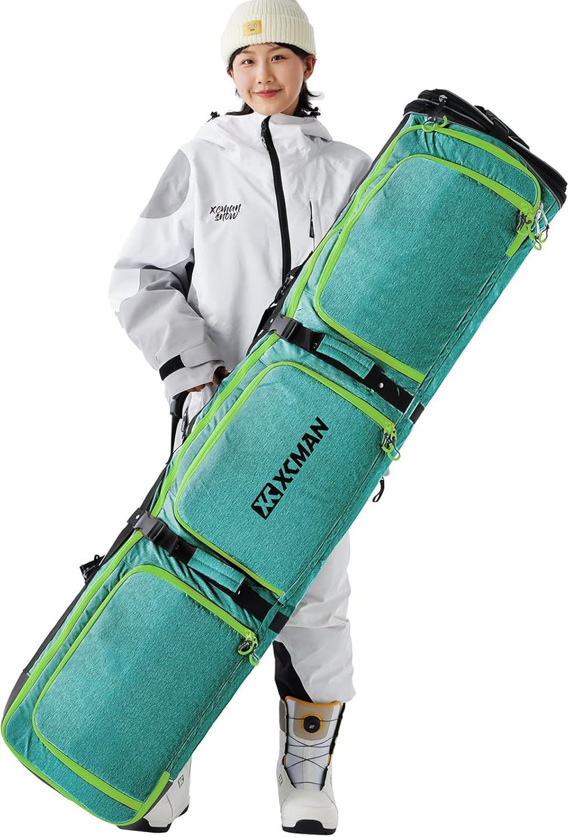 Snowboardtas verstelbare lengte 160-190 cm - gevoerde tas - grote capaciteit - ideaal voor luchtvervoer - ShopVlot