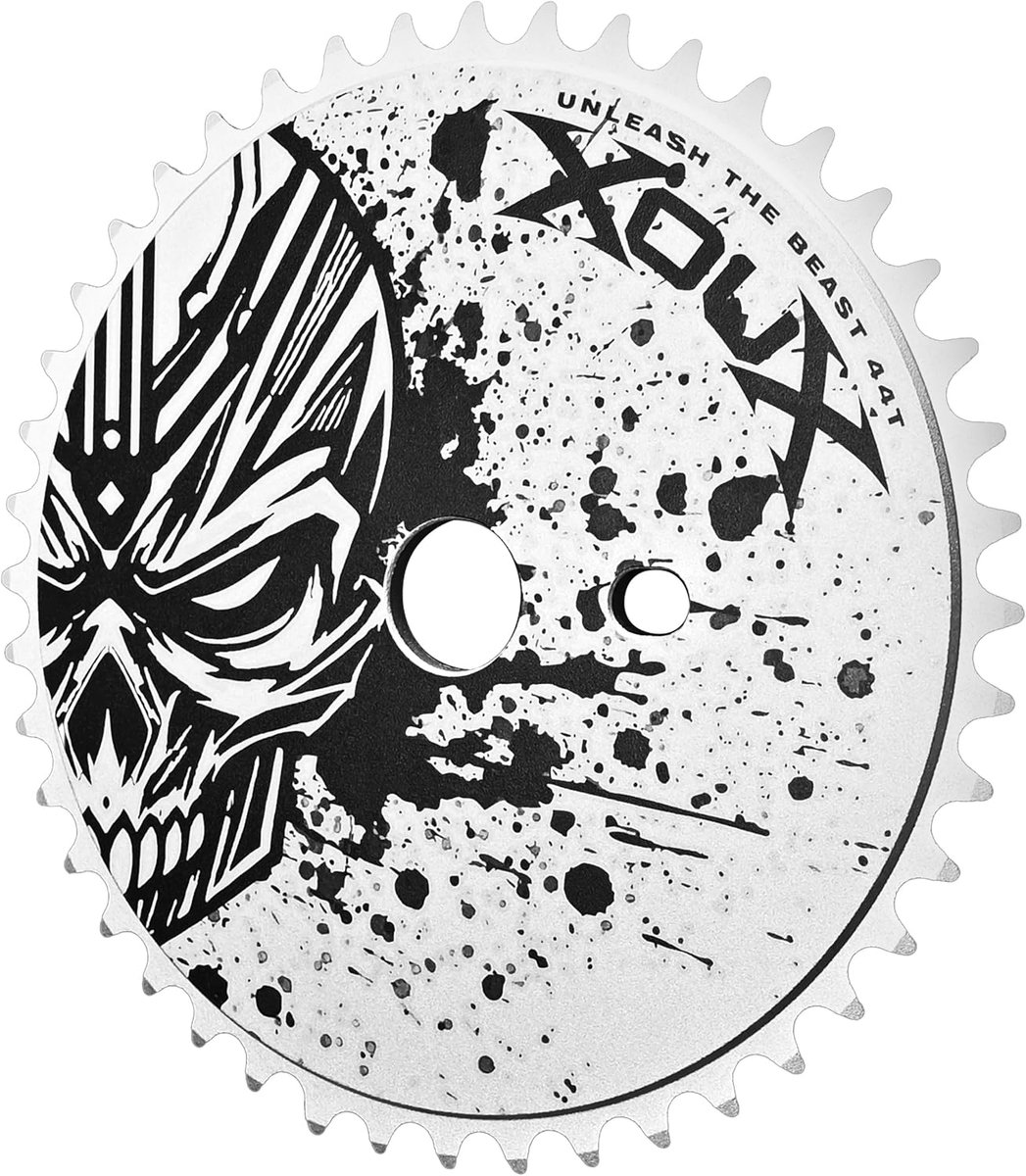 BMX kettingblad 44T - zilver - skull design - perfecte upgrade voor je fiets - ShopVlot