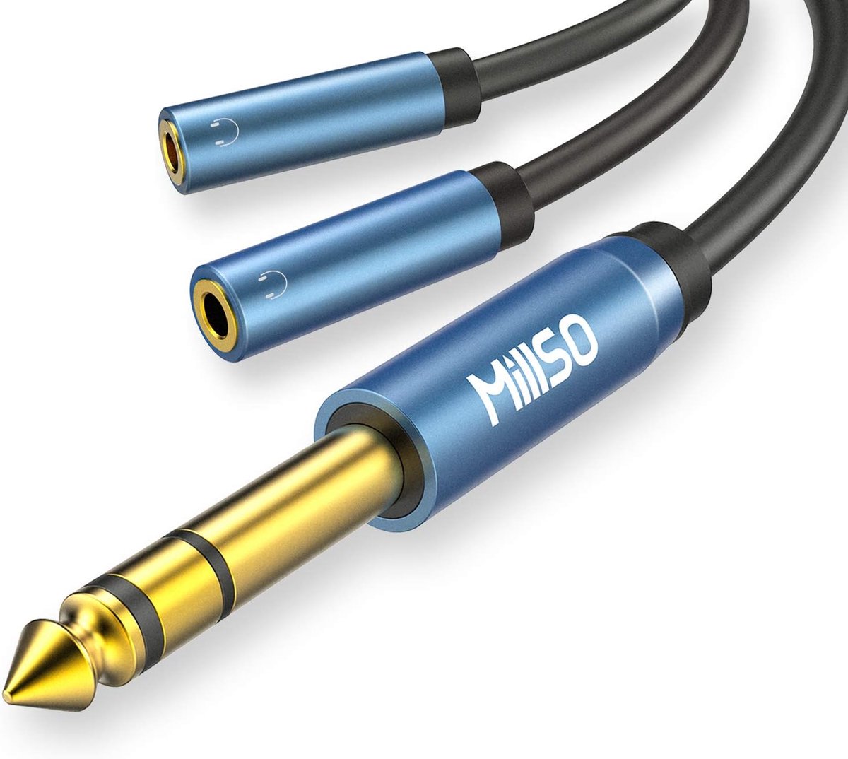 Hoofdtelefoonadapter 1/4 inch naar 3,5 mm - 2x 3,5 mm vrouwelijke aansluiting - Goudgeplated - Ideaal voor audio delen - ShopVlot
