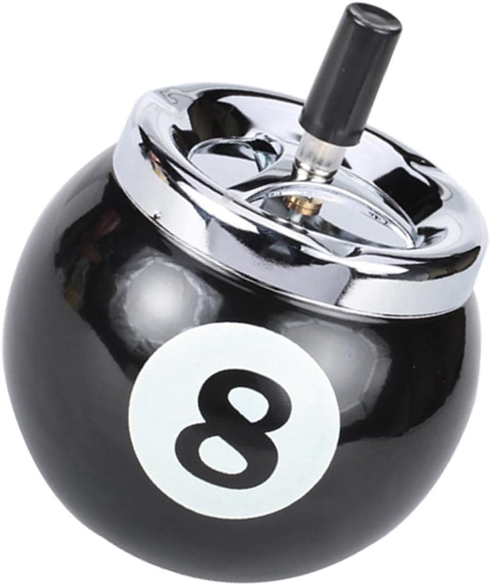 Asbak billiardbal - metalen asbak - retro design - praktisch voor thuis of bar - ShopVlot
