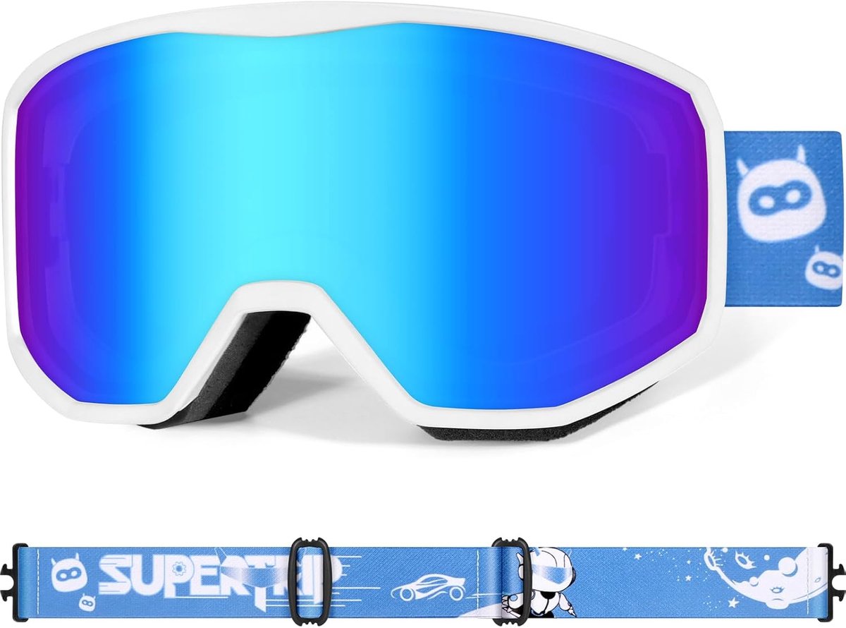 Ski Goggles voor Kinderen 6-14 Jaar - Anti-kras en UV400 Bescherming - Geschikt voor Helm - Perfect voor Snowboarden - SnelShoppen