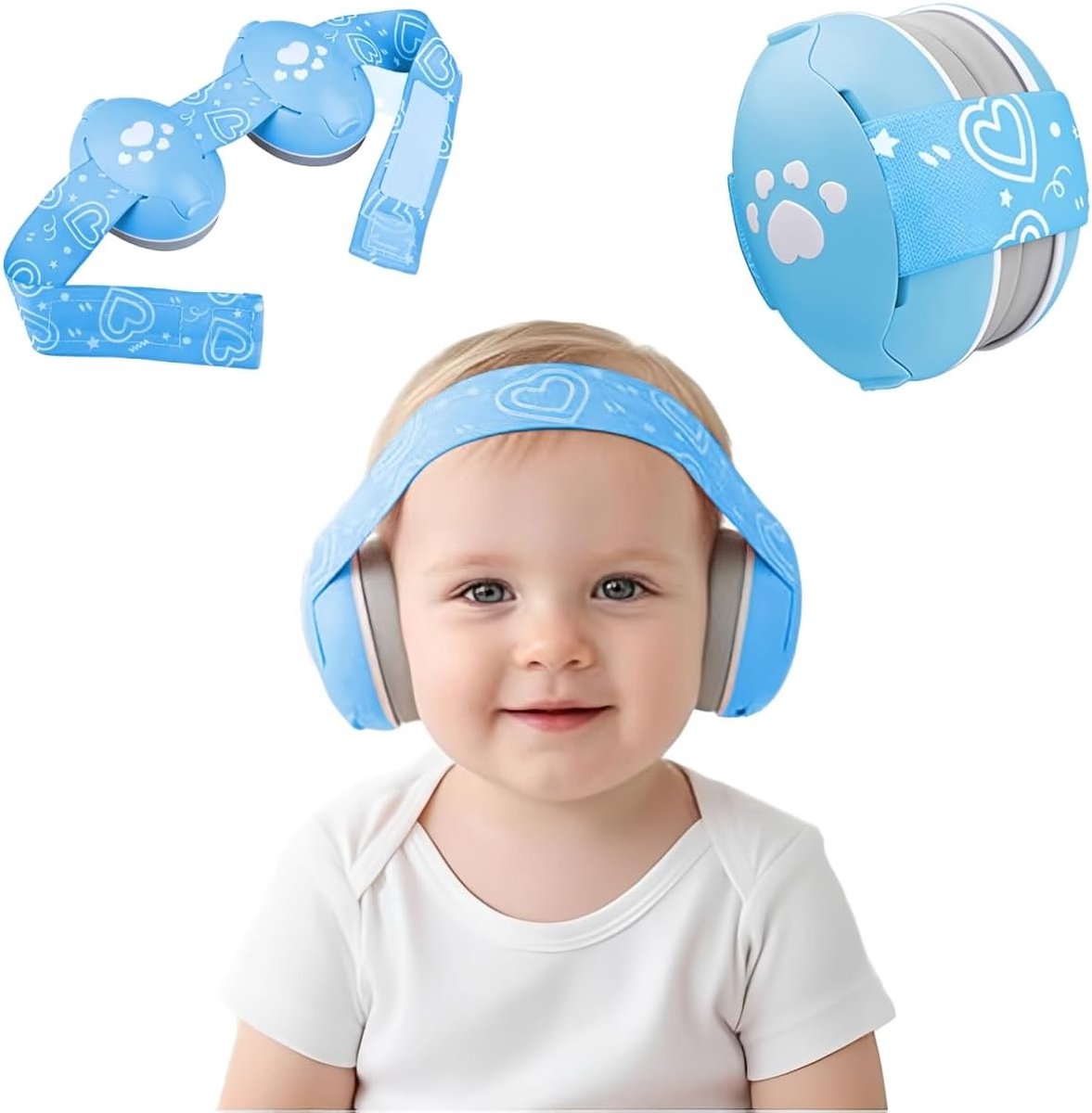 Oorkappen baby 25 dB - Hartvormig - Geluidsisolatie - Ideaal voor reizen - SnelShoppen