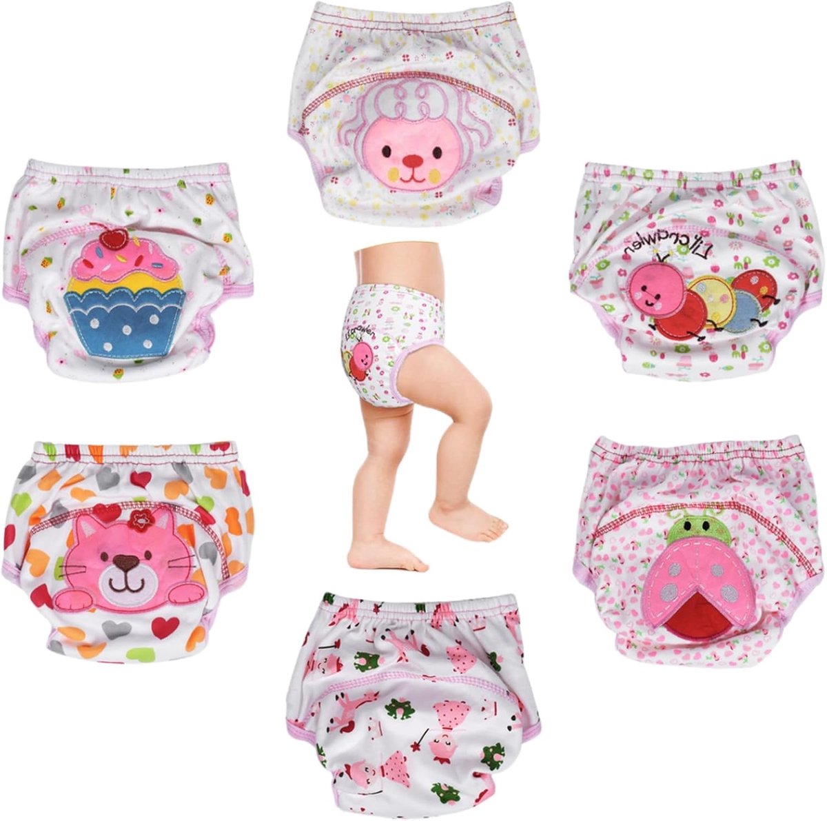 Waterdichte babytrainingbroekjes - Pack van 6 - Zacht materiaal - Ideaal voor zindelijkheidstraining - SnelShoppen
