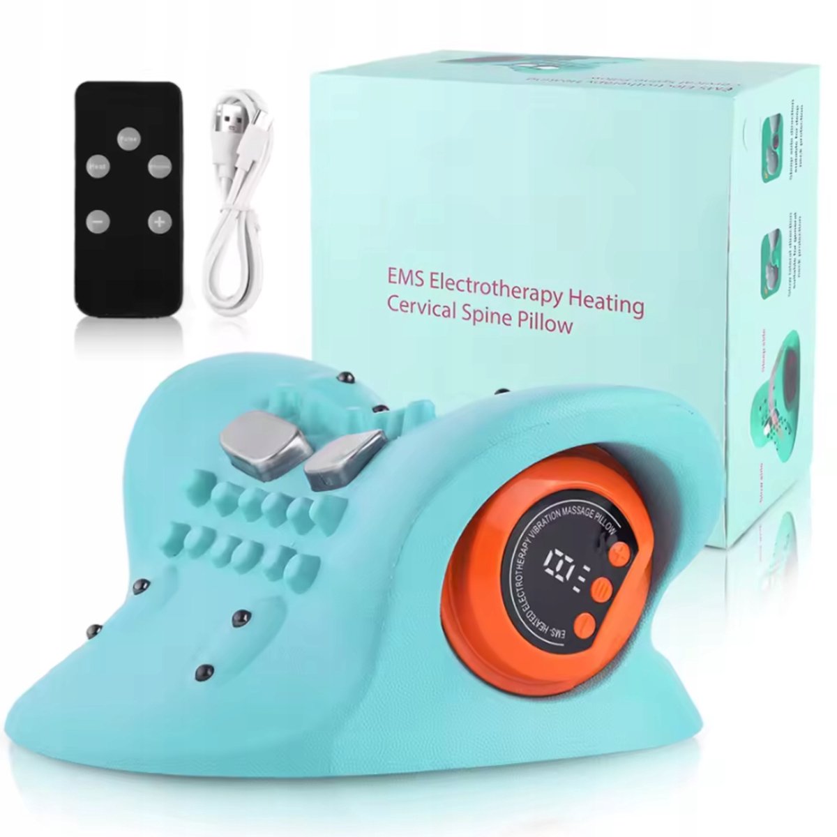 Draadloze Shiatsu Massagekussen voor Nekpijn met EMS