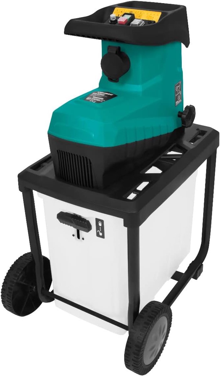 Elektrische Tuinhakselaar - 2500W - Takken tot 45 mm - 60L Opvangzak - Stille Hakselaar voor Tuinafval — afbeelding 5