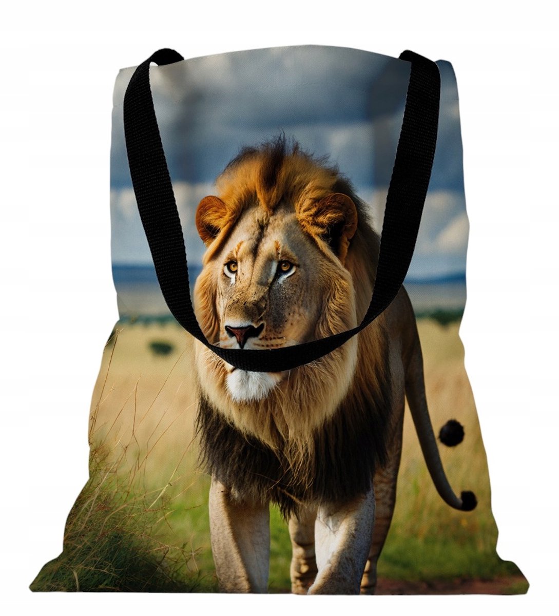 Unieke Shopper Tas met Leeuw Print - Duurzaam & Stijlvol