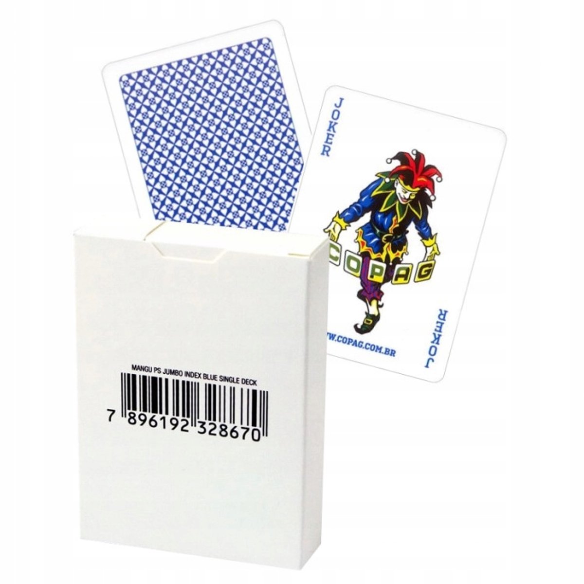 Copag Speelkaarten PVC Blauw Jumbo Index in Witte Doos