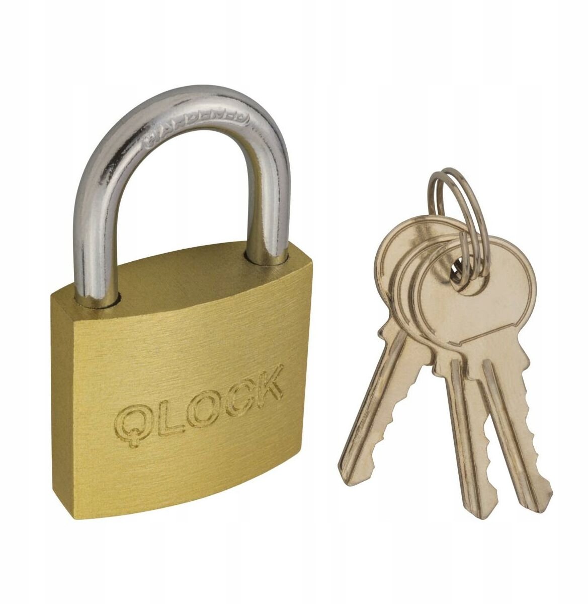 Merkloze Gietijzeren Hangslot 40mm Goudkleurig met Beugel
