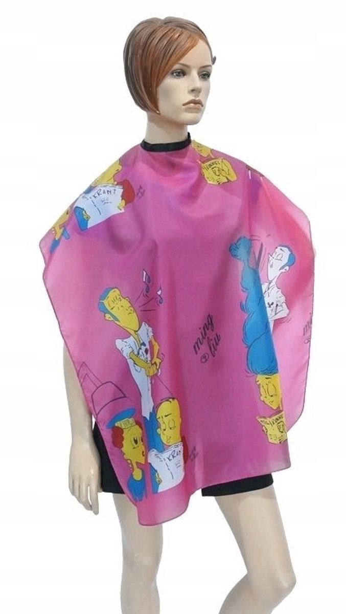 Kindere kappersschort waterdicht, verstelbaar, roze
