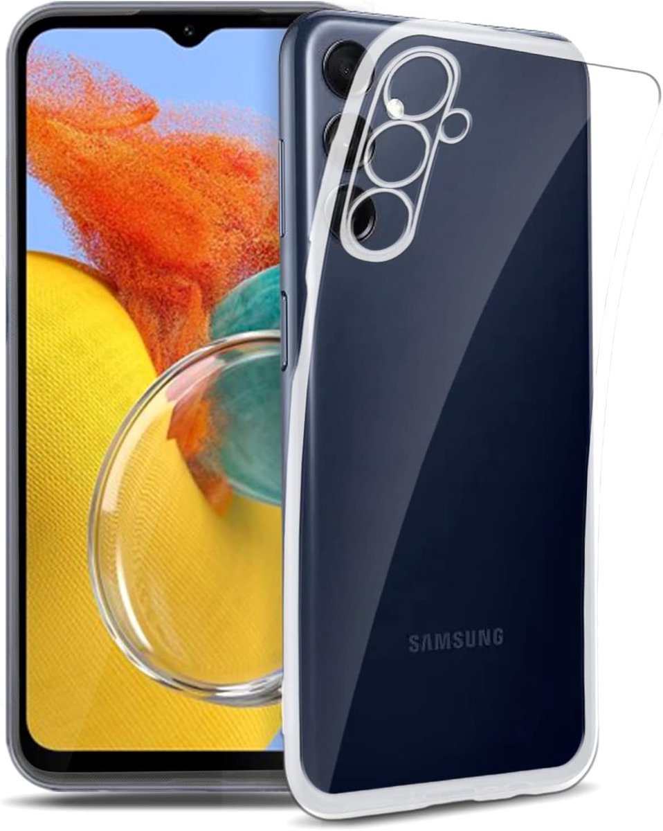 Case Compatible with Samsung Galaxy M14 Cover Clear Ultra Slim Case Anti Yellowing Soft TPU Silicone Anti-Fingerprint - ShopVlot