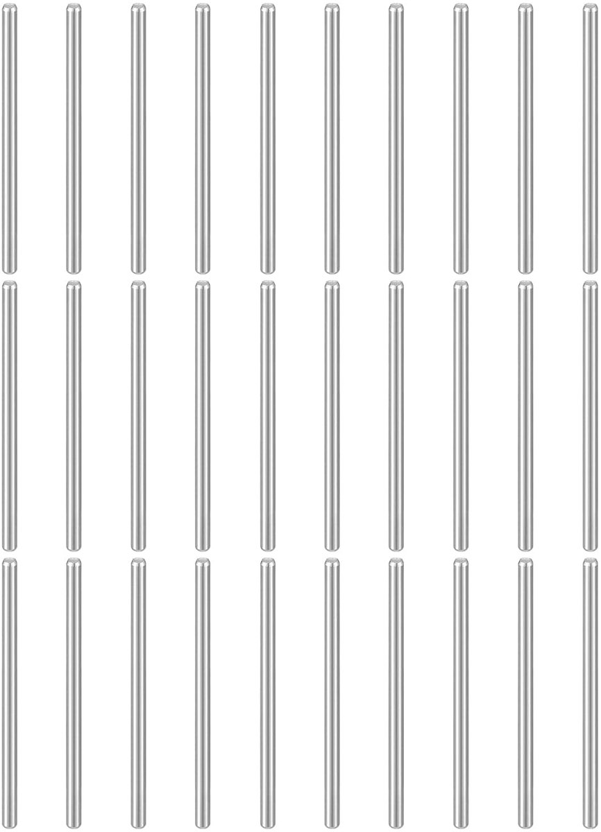 100 stuks Plugpennen M2 5 (2 5 mm) x 35 mm 304 roestvrij staal cilindrische planksteunpinnen penstangen bevestigingselementen voor metalen apparaten houten meubels DIY montage zilver