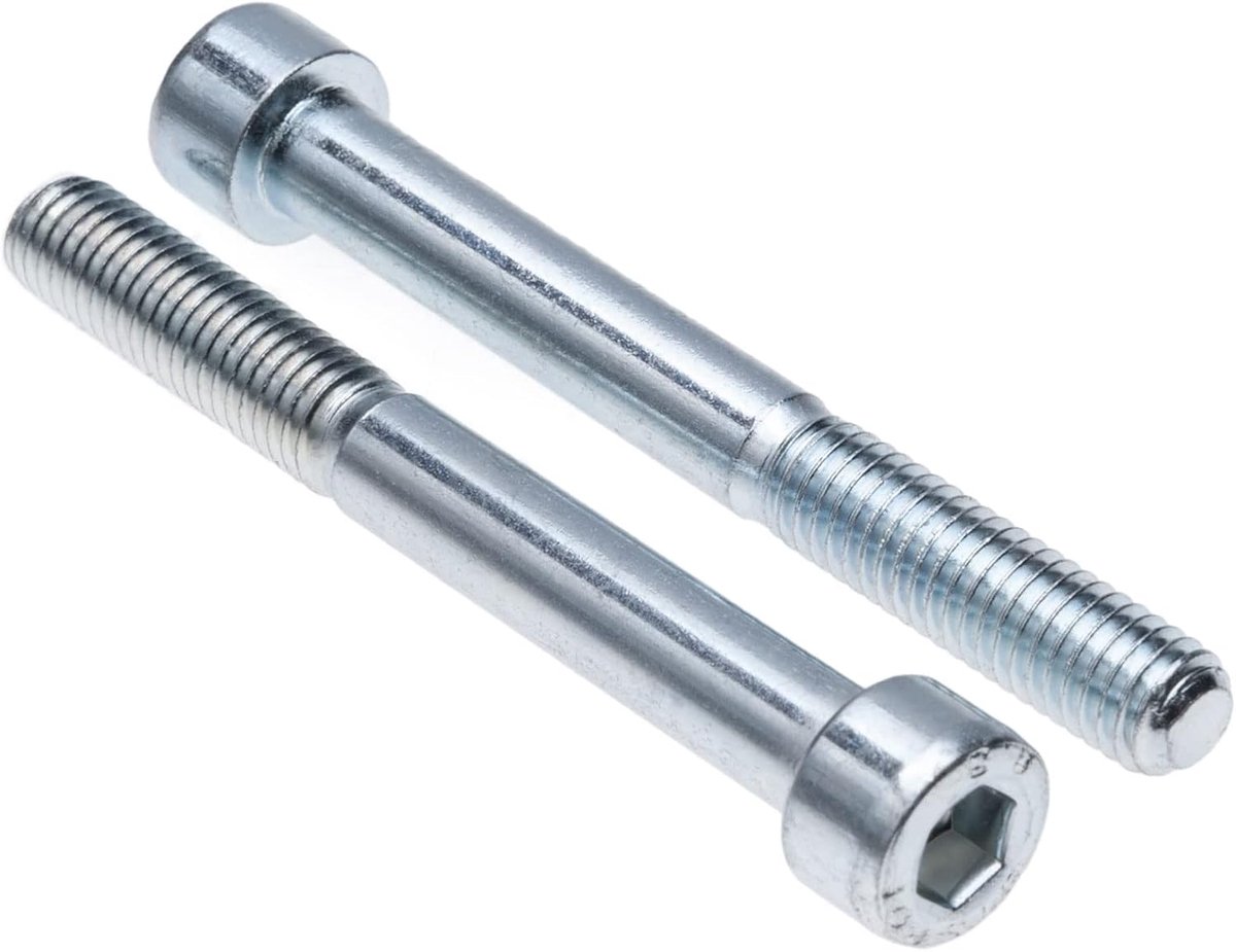 M12x30-8.8 (Pack van 5) Verzinkt Zeskant Inbusbouten Schroefdraad Bevestigingsmiddelen Cilindrische Zware Gecertificeerd Standaard DIN912 (12mm x 30mm)