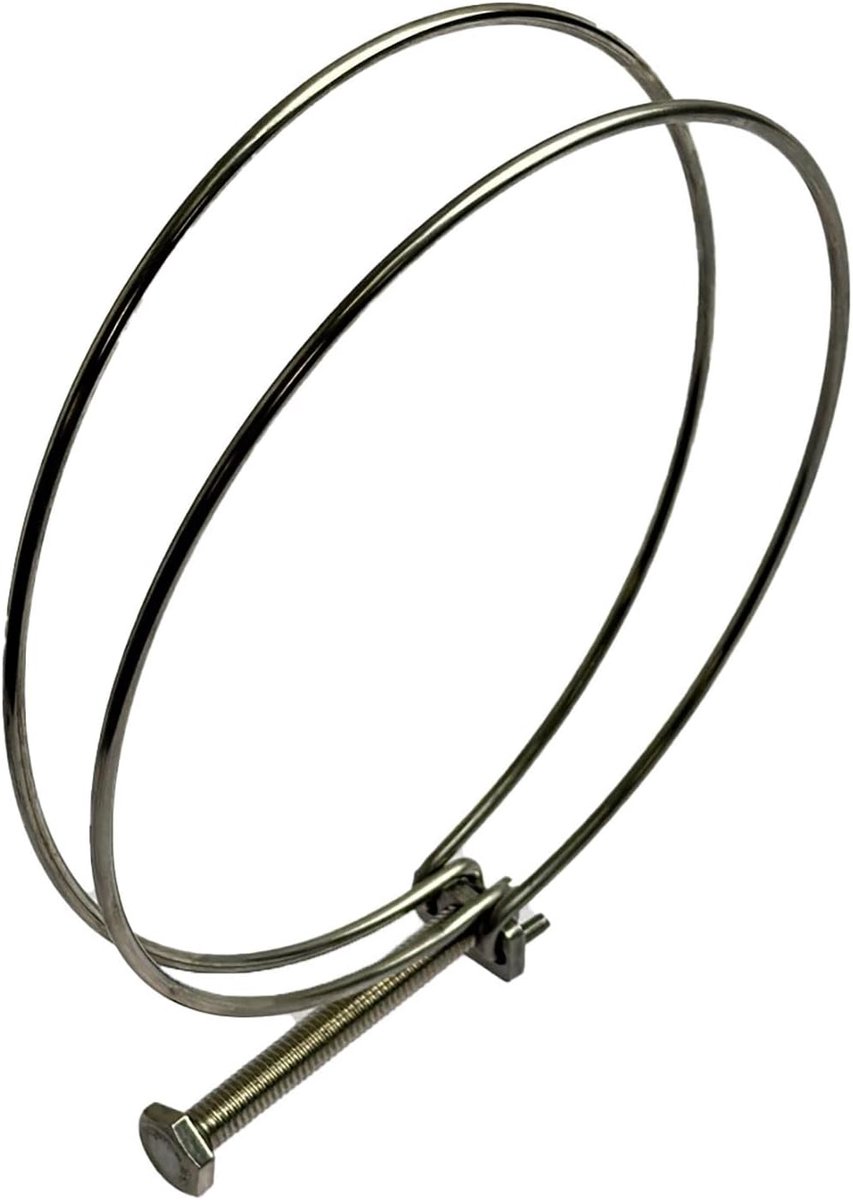 92-100mm Dubbele Draadschroef Slangklemmen Roestvrij Staal voor Leidingen & Verwarming & Ventilatie x4