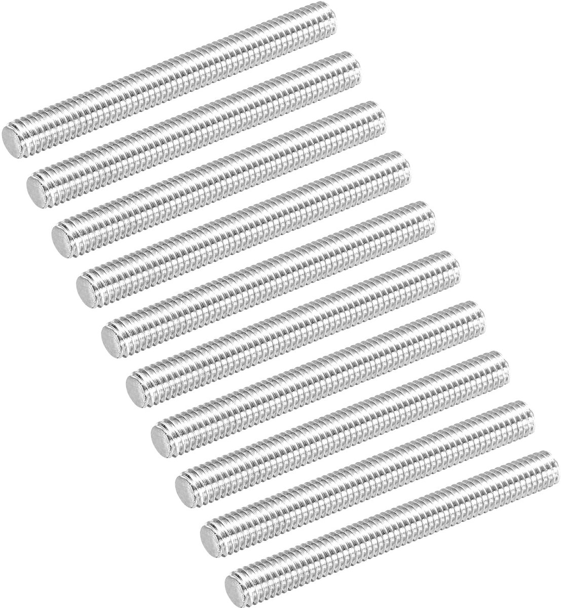 30 draadstangen M6 x 55 mm 1 mm pitch 304 roestvrij staal rechts draadstangen studie bars