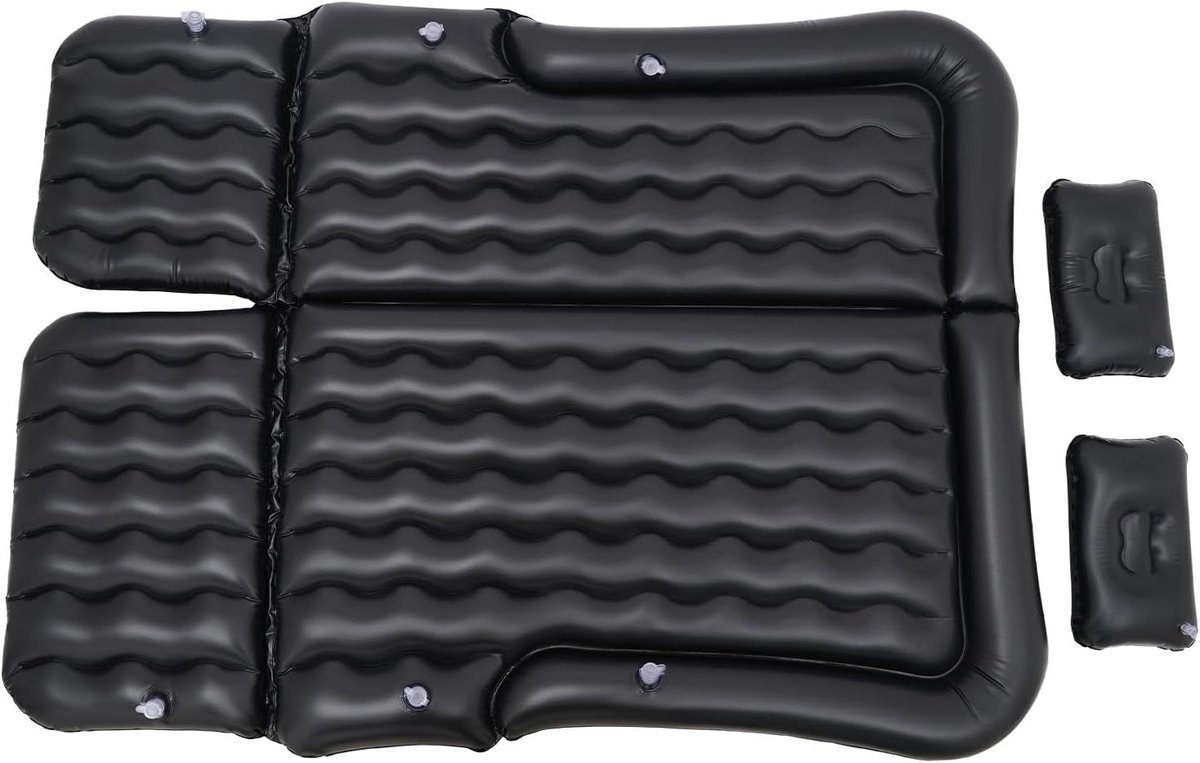 Opblaasbaar Luchtbed - Auto Luchtmatras - Kamperen en Reizen - Hoge Draagkracht - 1.74 x 1.26m - Zwart