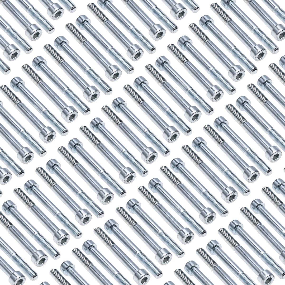 M4x40-8.8 (Pack van 25) Verzinkt Zeskant Inbusbouten Schroefdraad Bevestigingsmiddelen Cilindrische Zware Gecertificeerd Standaard DIN912 (4mm x 30mm)