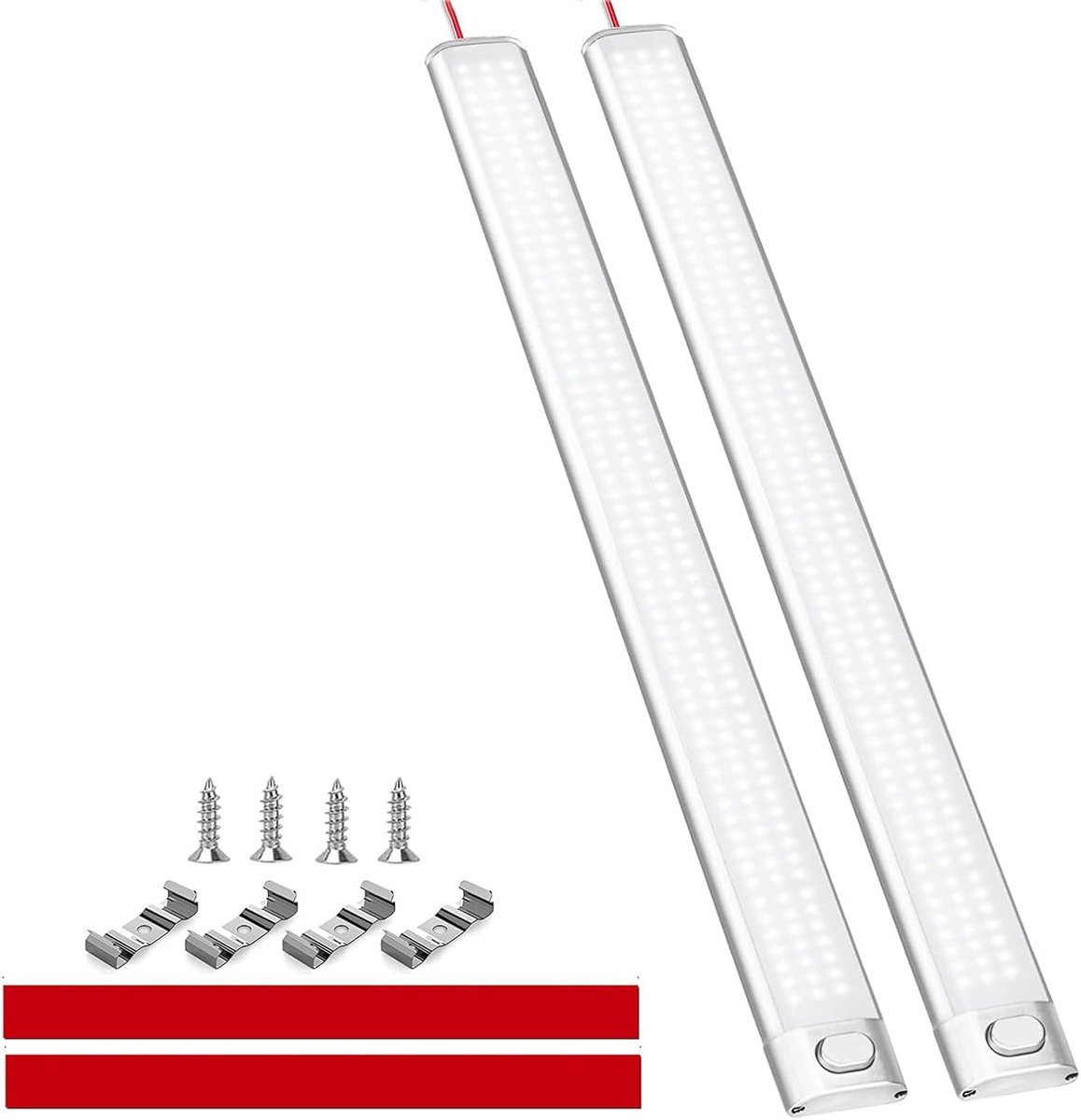 12V Led Lamp Camper, 168 Leds, 6000K LED Binnenverlichting Strip, LED Binnenverlichting Strip met Schakelaar voor Auto Van Bus Caravan Boot Camper Keuken Badkamer Bar Vrachtwagen Camper