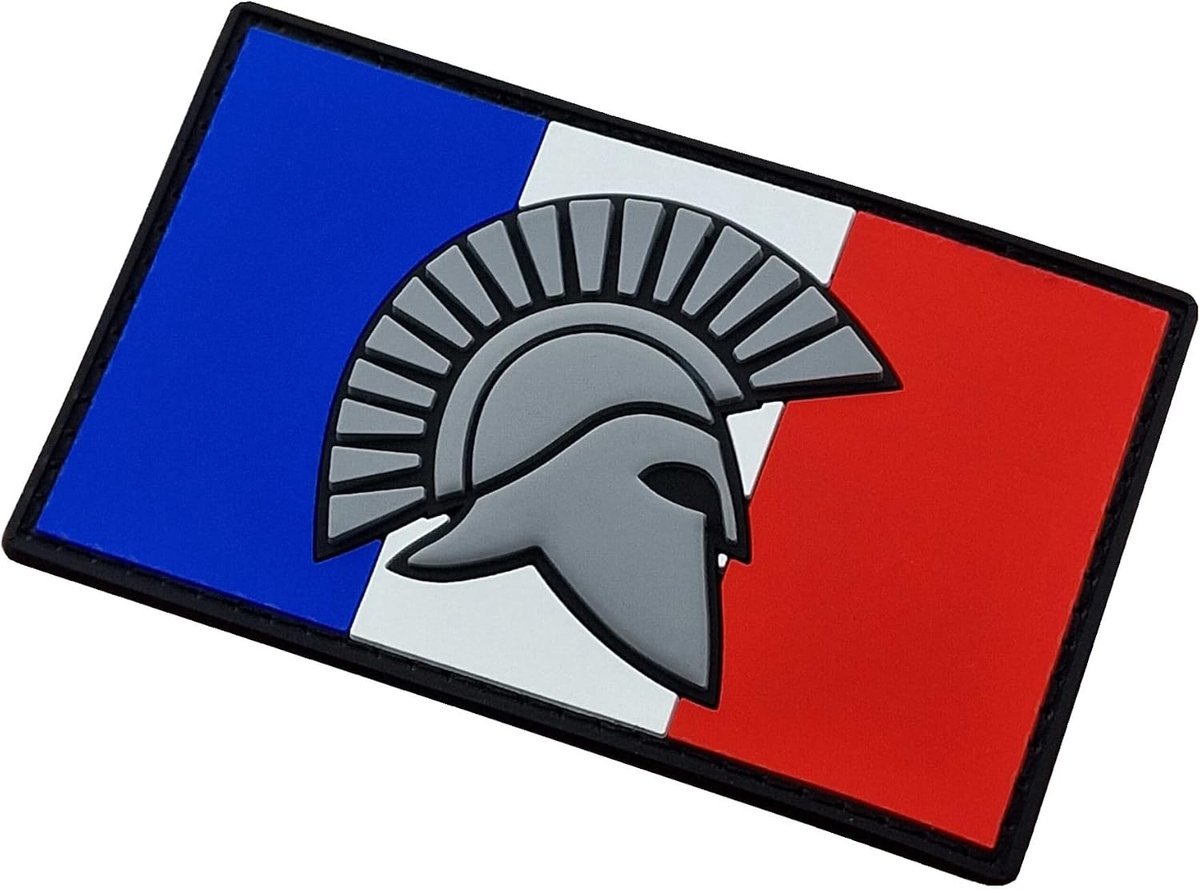 Spartan France vlag Drapeau PVC rubberen patch