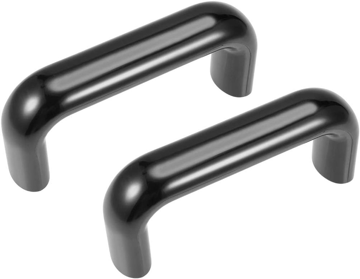 sourcing map Bakeliet kunststof stootgreep 90 mm gat midden zwart voor industriële machines 120mm,2Pcs zwart