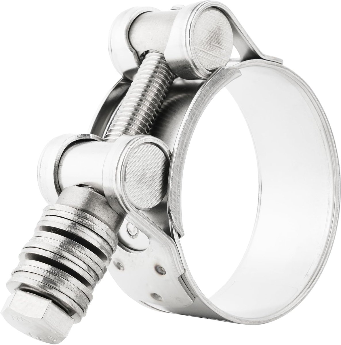 T-boutslangklem met constante druk - SS316 Marine Grade - Extra brede band van 30 mm met veerbelaste spanning, M10-bout - (68-73 mm)