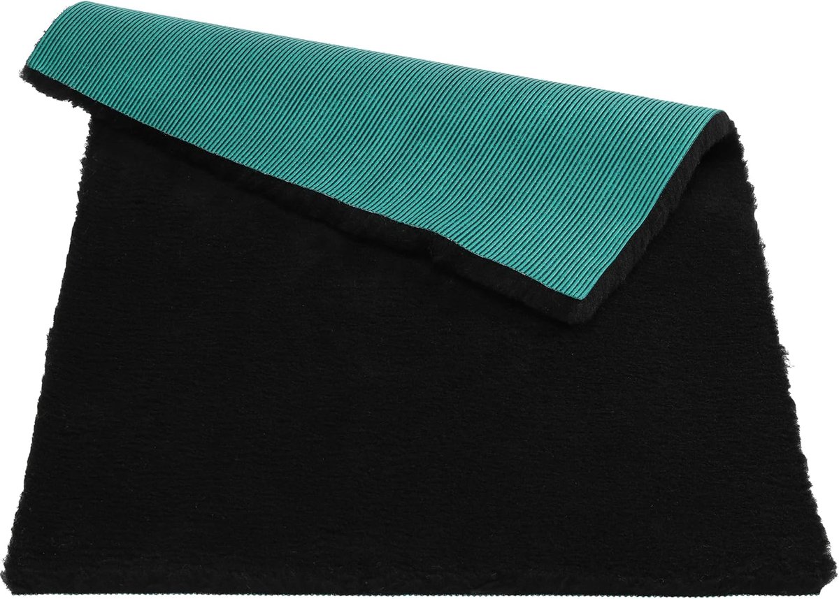 Premium - De medische hondendeken | VetBed | Wasbaar Vochtabsorberend | Antisliplaag | Isolerend | Antiallergeen | Ademend | Extreem robuust (50 x 70 cm, zwart)