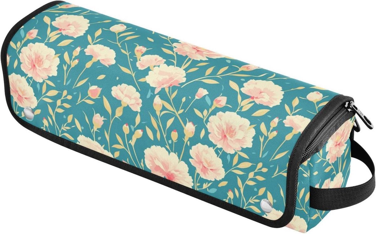 Reistas Haargereedschap - Organizer Krultang Stijltang Tas - Haarstyling Onderweg - Hittebestendige Mat - 37 cm - Turquoise
