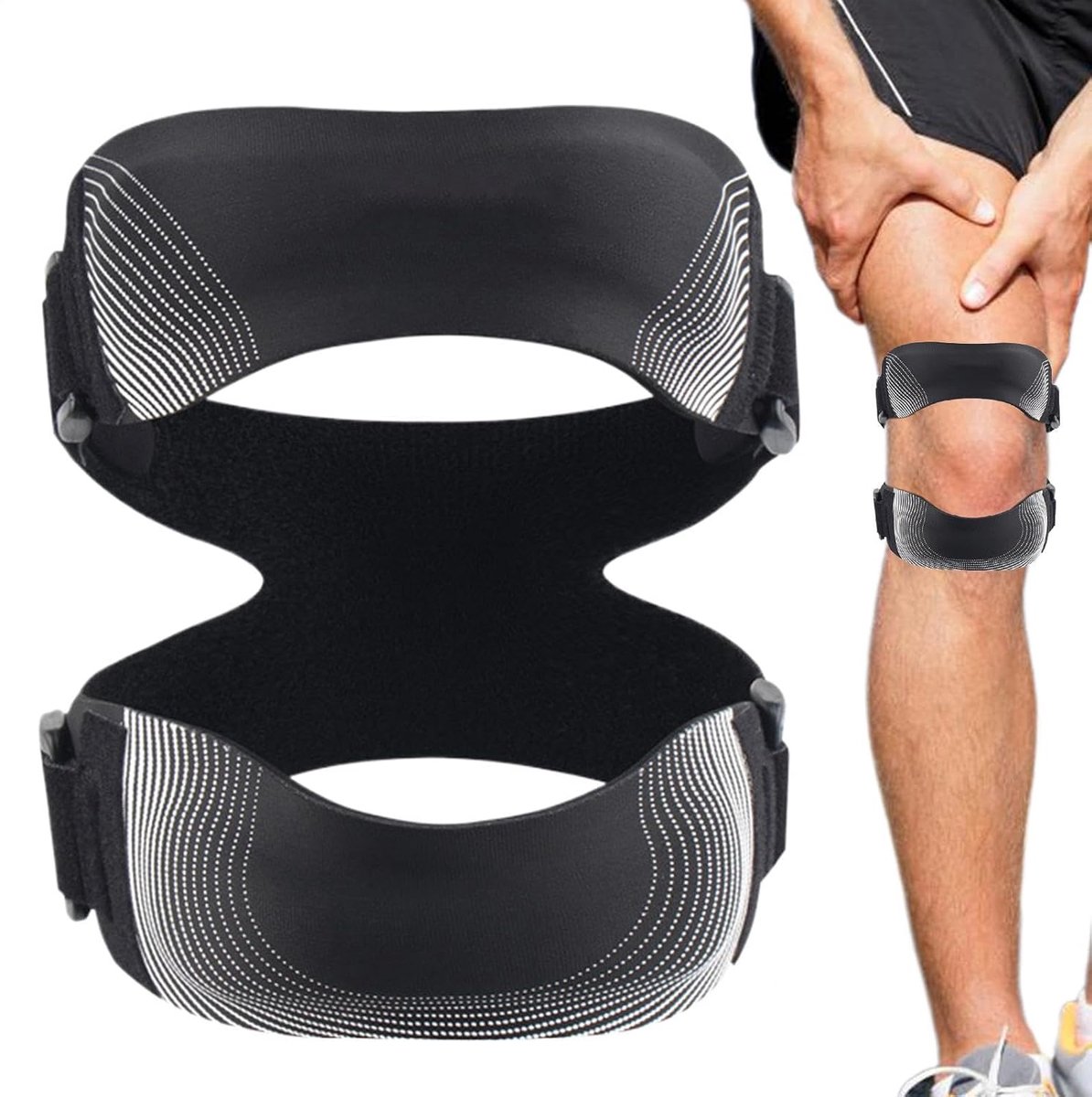 Kniebrace Voor Mannen Antislip Bescherming | Patella band Wandeluitrusting Basketbal Accessoires Fitness Accessoires Volleybal Fitness Training
