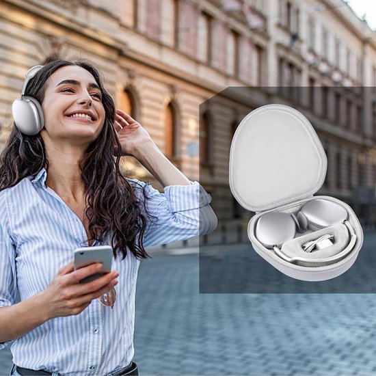 Co2CREA Harde hoes met slaapmodus, vervanging voor Apple AirPods Max 2 / AirPods Max draadloze over-ear hoofdtelefoon (witte hoes) van Co2CREA — afbeelding 4