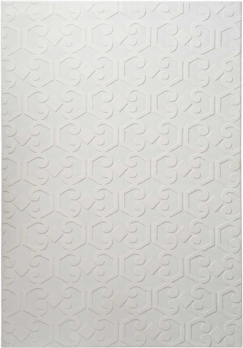 GANNETT - Vloerkleed - Gebroken wit - 160 x 230 cm - Polyester