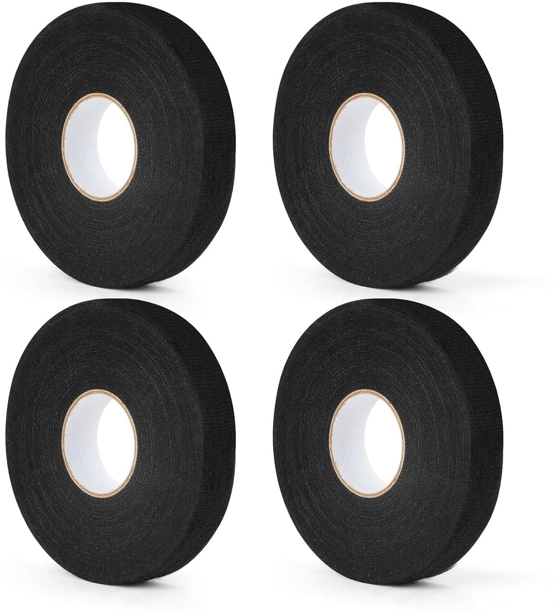 Isolatietape, 1,9 cm x 15 m, zwarte isolatietape, stoffen plakbanden voor het isoleren en bundelen van draden in de bedrading