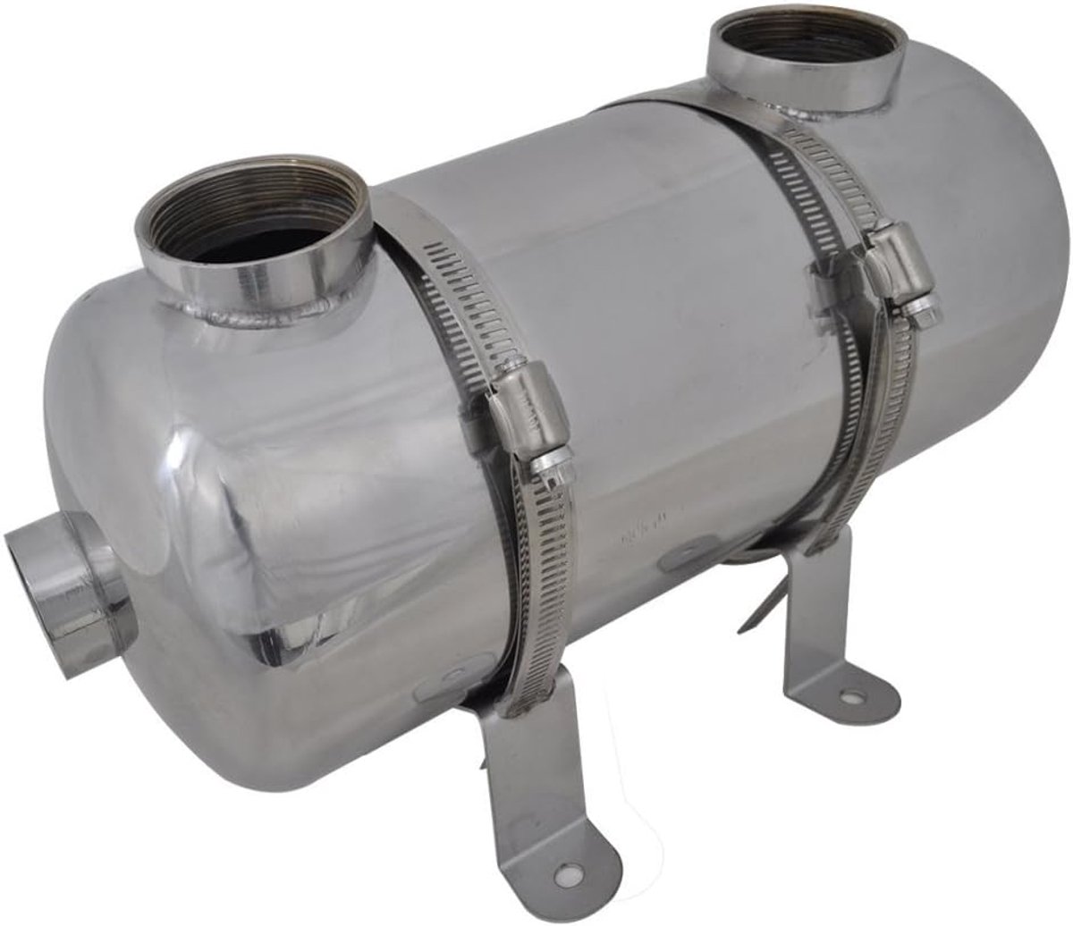 Warmtewisselaar voor zwembad van roestvrij staal, 355 x 134 mm, 40 kW voor zwembadsysteem