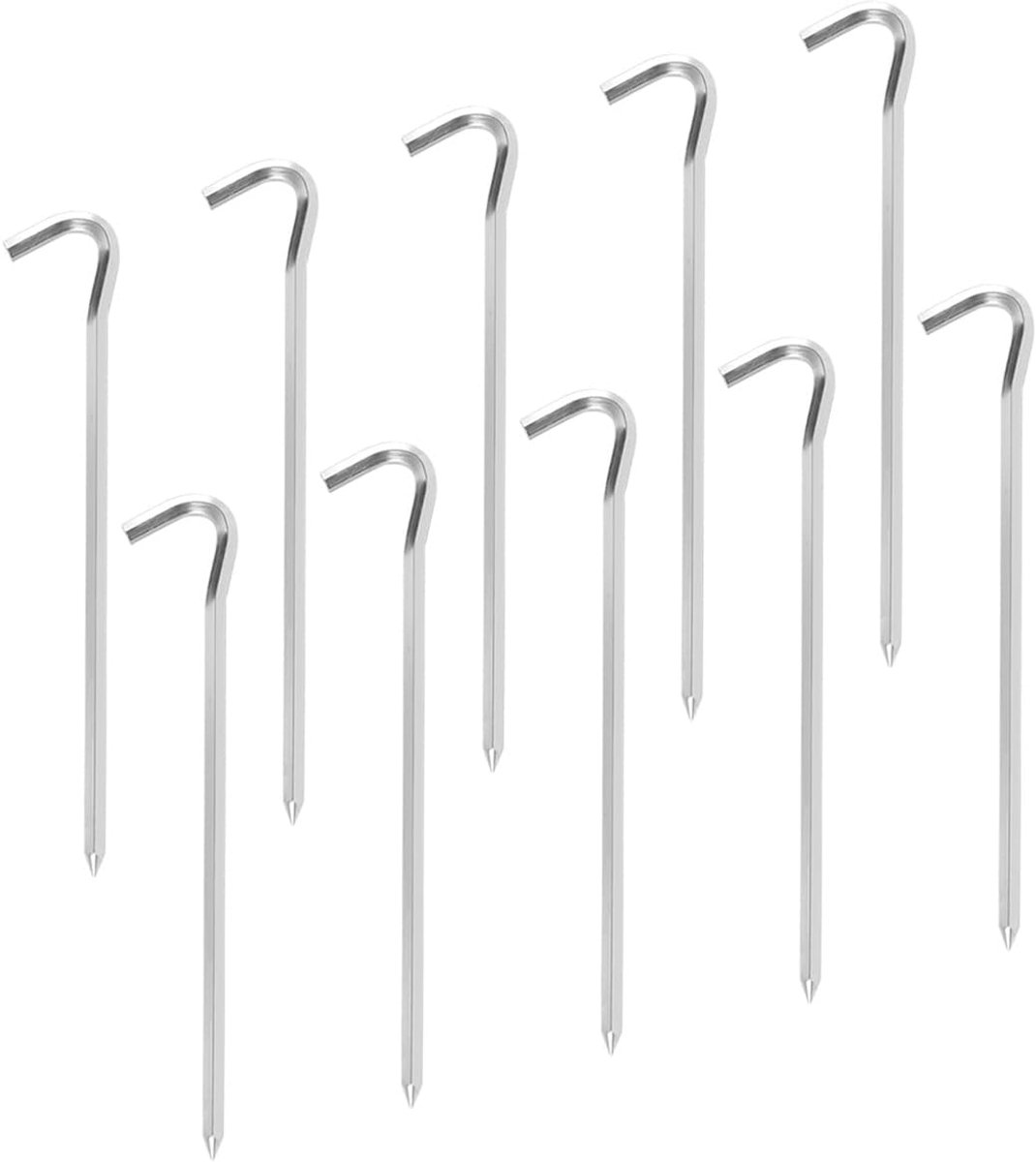 Tentharingen 10 STUKS 18cm Metalen zware tenthaken Aluminiumlegering Lichtgewicht harde grondpennen Tuinpalen Spijkers Ideaal voor buiten