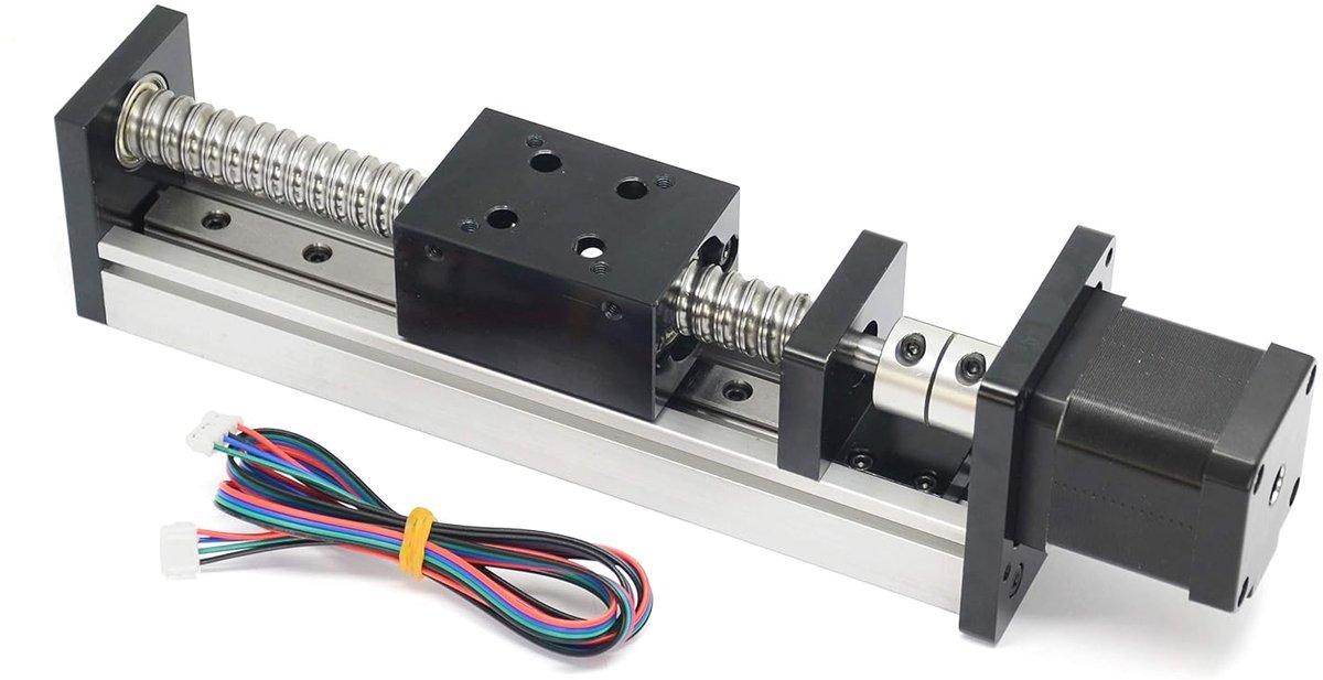 Lineaire podiumaandrijving 100 mm lang met vierkante lineaire rails, SFU1605 kogelomloopspindel met NEMA17 stappenmotor voor doe-het-zelf CNC-freesonderdelen, X Y Z-as