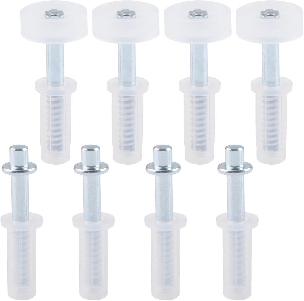 Deur Top Pivot en Gids Wiel, 8 Stks Bi-Fold Deur Hardware Reparatie Kit 3/8 Inch Slide Vouwkast Deuren Vervangende Onderdelen