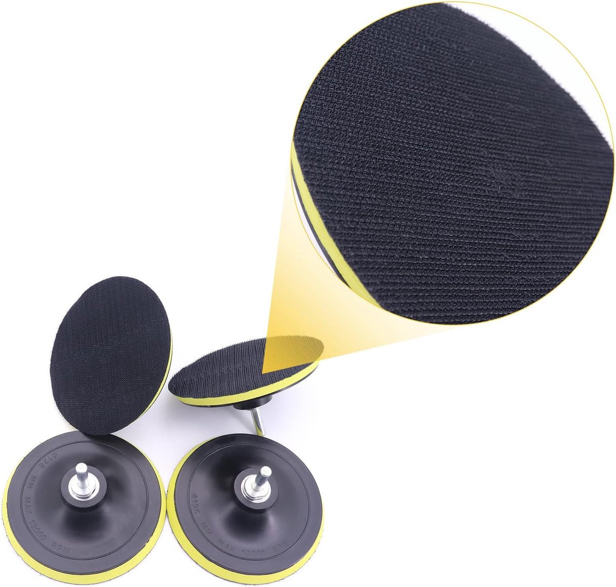 6 Stks 5 Inch 125Mm Sander Backing Pad Met M14 Boor Adapter, Polijstmachine Backer Plaat Voor Elektrische Grinder Sander Tool