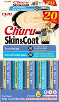 Inaba Ciao Churu Skin & Coat Creamy Puree Liquid Kattensnack Tonijn variëteiten 20x14g